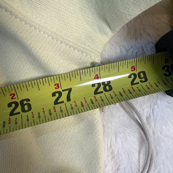 Essentials Fear of God Men's XL Hoodie – Yellow Velvet Logo Streetwear NWT - Picture 7 of 8